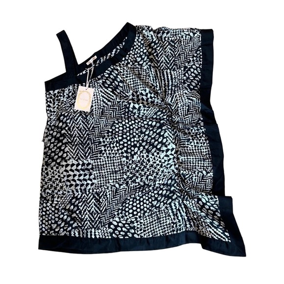 NWT Women's Toi et Moi Asymmetrical Blouse SZ L - Picture 1 of 7